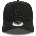 new-era-curved-brim-black-logo-9forty-e-frame-monochrome-los-angeles-dodgers-mlb-black-snapback-cap