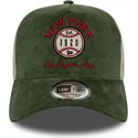 casquette-trucker-verte-9forty-a-frame-cord-graphic-new-york-etats-et-pays-new-era