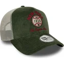 casquette-trucker-verte-9forty-a-frame-cord-graphic-new-york-etats-et-pays-new-era