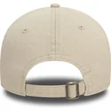 new-era-curved-brim-9twenty-heritage-script-beige-adjustable-cap