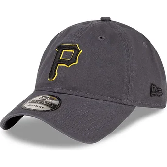 Cappellino grigio regolabile 9TWENTY Core Classic dei Pittsburgh Pirates MLB di New Era