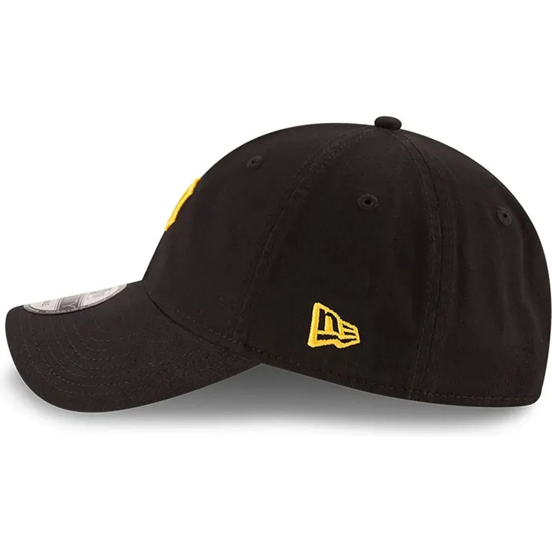 verstellbare-schwarze-curved-cap-9twenty-core-classic-der-pittsburgh-pirates-mlb-von-new-era