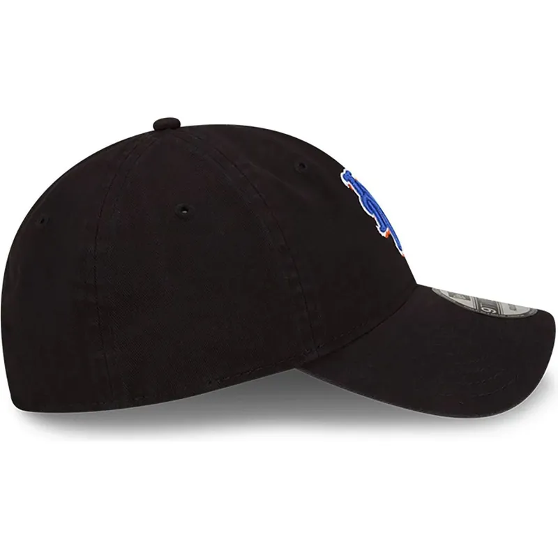 schwarze-verstellbare-gebogene-kappe-9twenty-core-classic-der-new-york-mets-mlb-von-new-era