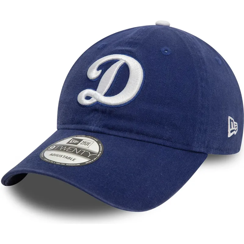 blaue-verstellbare-gebogene-kappe-9twenty-core-classic-der-los-angeles-dodgers-mlb-von-new-era