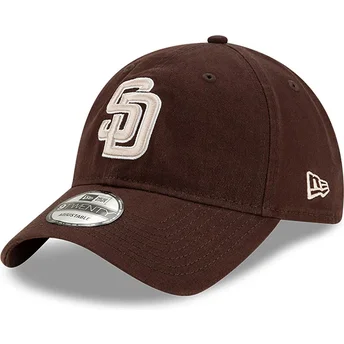 Șepci curbată maro reglabilă 9TWENTY Core Classic de San Diego Padres MLB de New Era