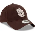 regulowana-brazowa-czapka-z-zakrzywionym-daszkiem-9twenty-core-classic-san-diego-padres-mlb-od-new-era