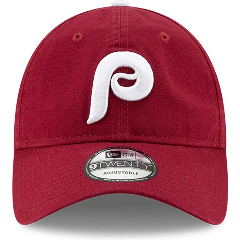 philadelphia-phillies-mlb-9twenty-core-classic-dunkelrote-verstellbare-kappe-von-new-era
