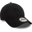 svart-justerbar-bojd-keps-med-svart-logotyp-9twenty-washed-fran-los-angeles-dodgers-mlb-av-new-era