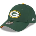 grune-gebogene-verstellbare-kindercap-9forty-the-league-der-green-bay-packers-nfl-von-new-era