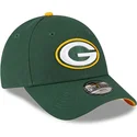 grune-gebogene-verstellbare-kindercap-9forty-the-league-der-green-bay-packers-nfl-von-new-era