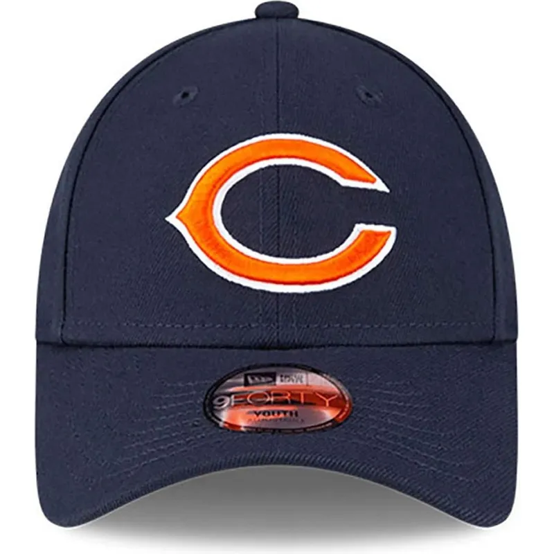 verstellbare-9forty-the-league-kinderkappe-in-marineblau-der-chicago-bears-nfl-von-new-era