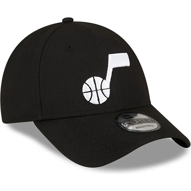 cappellino-curvo-nero-regolabile-9forty-the-league-degli-utah-jazz-nba-di-new-era