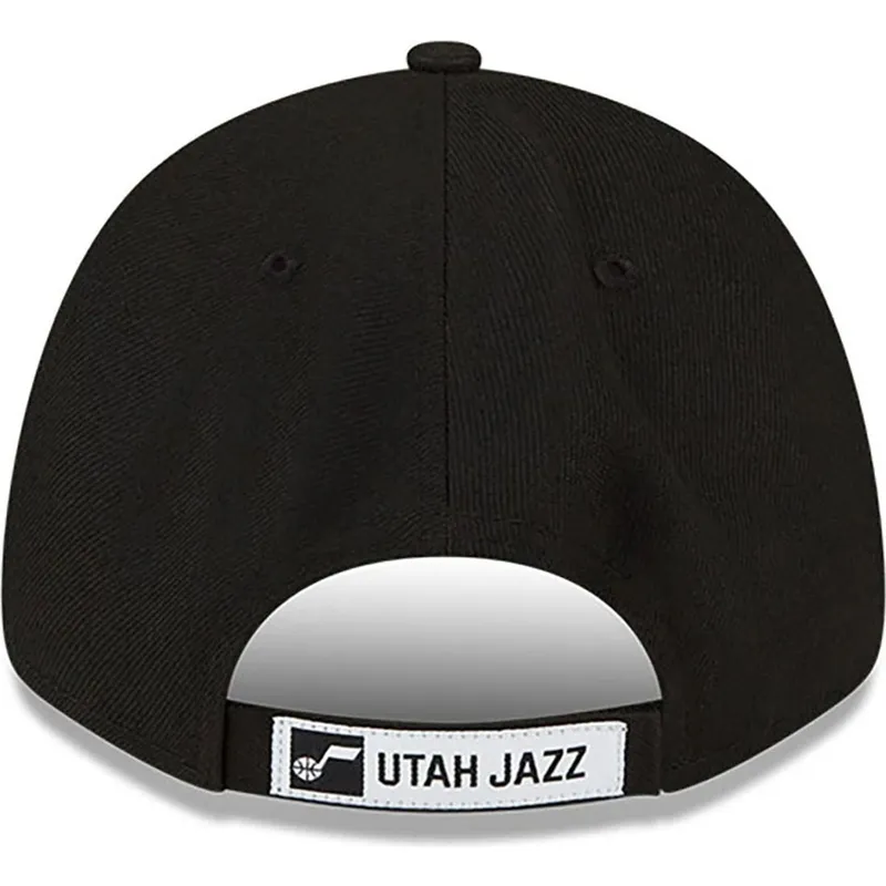 schwarze-verstellbare-gebogene-kappe-9forty-the-league-der-utah-jazz-nba-von-new-era