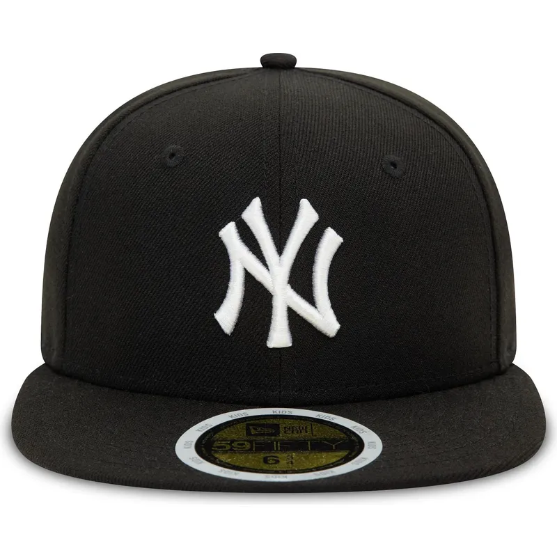schwarze-flache-angepasste-kinderkappe-59fifty-der-new-york-yankees-mlb-von-new-era