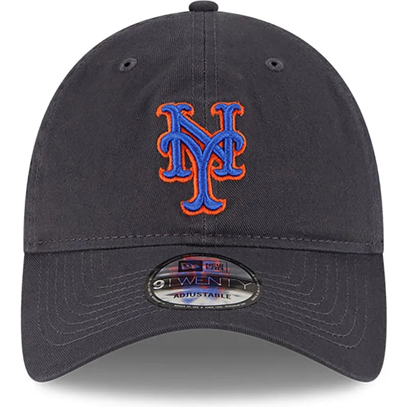 graue-verstellbare-curved-cap-9twenty-core-classic-der-new-york-mets-mlb-von-new-era
