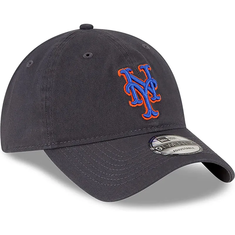 new-era-9twenty-core-classic-verstellbare-graue-kappe-mit-gebogenem-schirm-der-new-york-mets-mlb