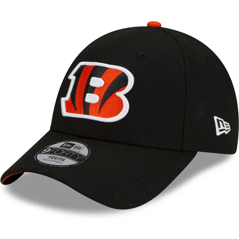 9forty-the-league-verstellbare-schwarze-kappe-fur-kinder-der-cincinnati-bengals-nfl-von-new-era