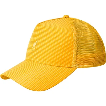 Șepci curbată galben snapback Seersucker Mesh Warm Apricot de Kangol