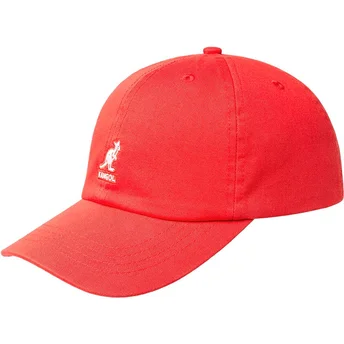 Șepci curbată roșu reglabilă Washed Baseball Cherry Glow de Kangol