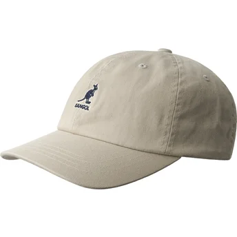 Șepci curbată bej reglabilă Washed Baseball de Kangol
