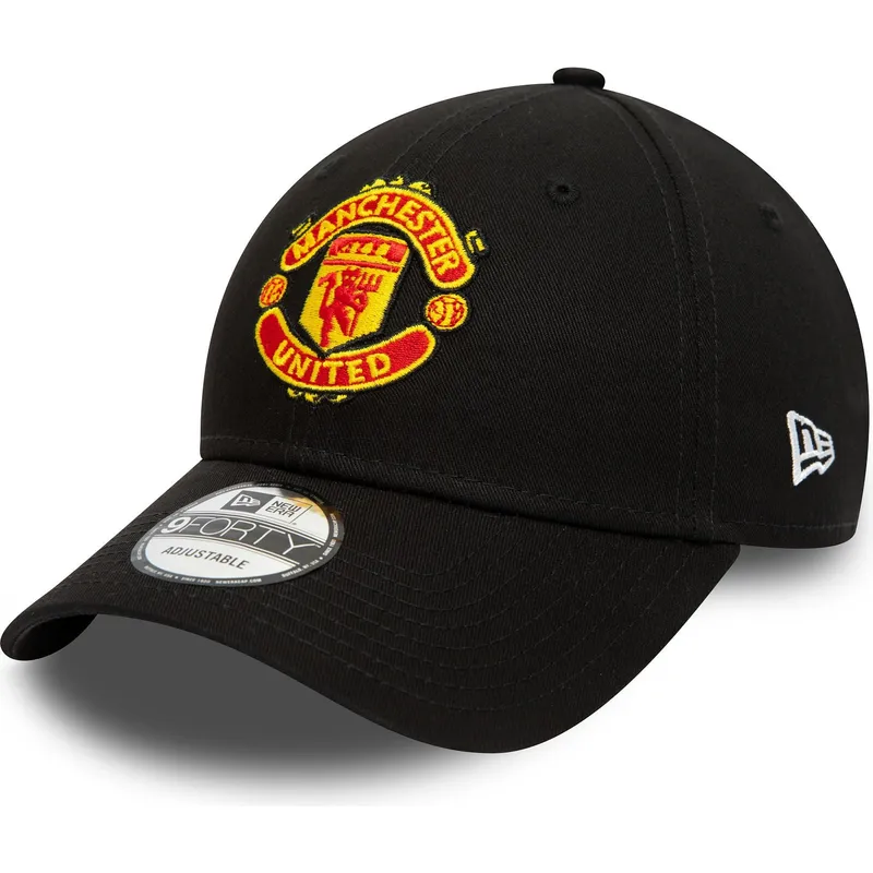 cappellino-nero-curvo-regolabile-9forty-essential-del-manchester-united-football-club-di-new-era