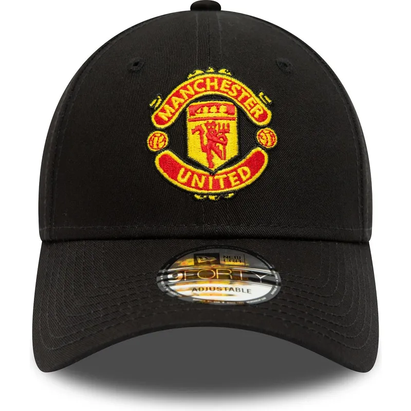 cappellino-nero-curvo-regolabile-9forty-essential-del-manchester-united-football-club-di-new-era