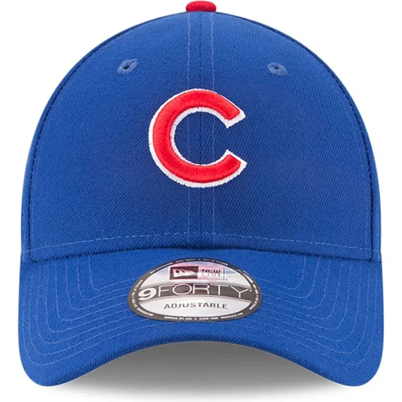 blaue-verstellbare-gebogene-kappe-9forty-the-league-der-chicago-cubs-mlb-von-new-era