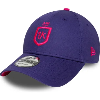 Violette verstellbare Curved Cap 9FORTY Core von 1K FC Kings League von New Era