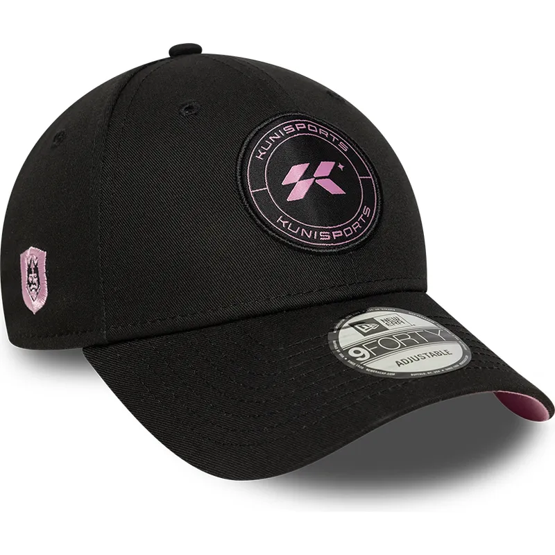 schwarze-verstellbare-9forty-core-kappe-von-kunisports-kings-league-von-new-era