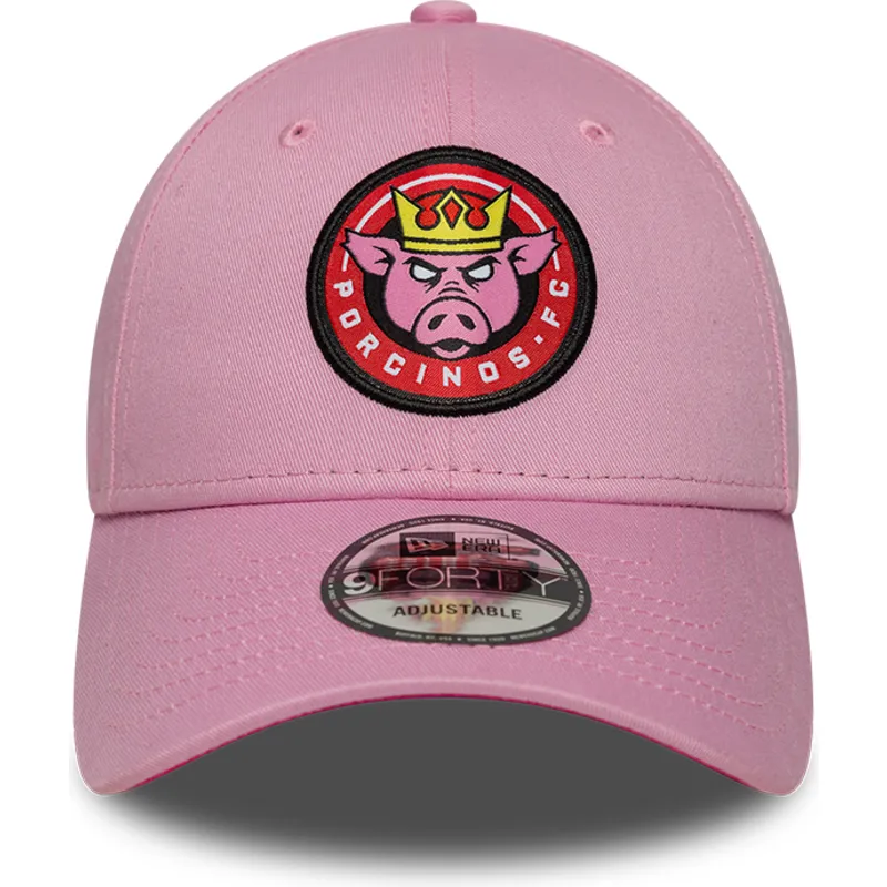 cap-curbata-pink-adjustable-strap-9forty-core-de-porcinos-fc-kings-league-de-new-era