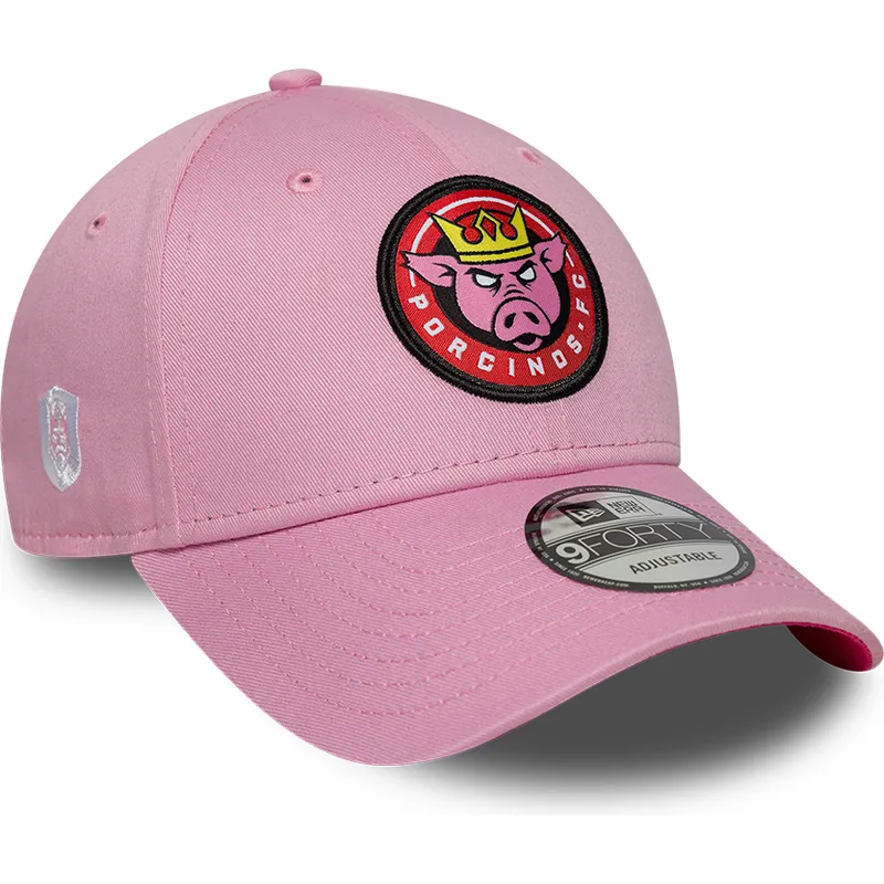 cap-curbata-pink-adjustable-strap-9forty-core-de-porcinos-fc-kings-league-de-new-era