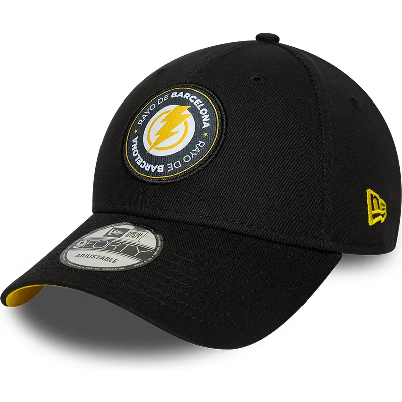 schwarze-verstellbare-9forty-core-curved-cap-rayo-de-barcelona-kings-league-von-new-era
