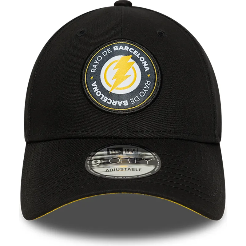 schwarze-verstellbare-9forty-core-curved-cap-rayo-de-barcelona-kings-league-von-new-era