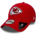 rote-verstellbare-gebogene-9forty-the-league-kappe-der-kansas-city-chiefs-nfl-von-new-era