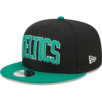 Gorra plana negra y verde snapback 9FIFTY Statement de Boston Celtics NBA de New Era