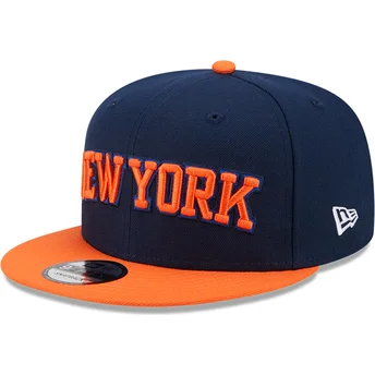 Granatowo-pomarańczowa czapka z daszkiem snapback 9FIFTY Statement New York Knicks NBA New Era