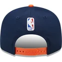 new-era-flat-brim-9fifty-statement-new-york-knicks-nba-navy-blue-and-orange-snapback-cap