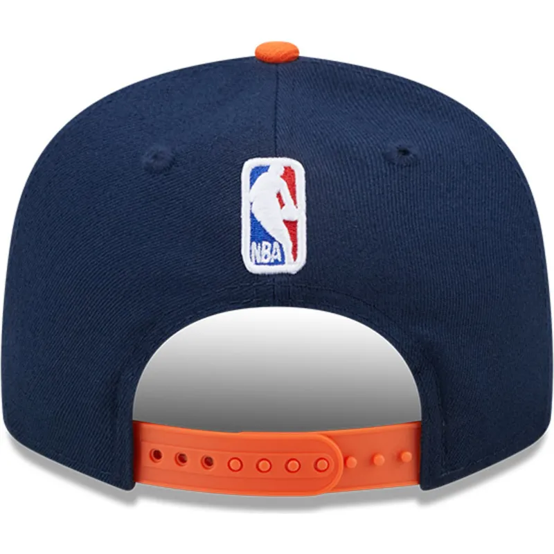 new-era-9fifty-statement-snapback-cap-in-marineblau-und-orange-der-new-york-knicks-nba