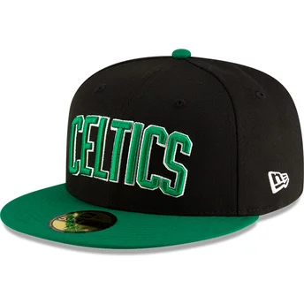 Șepci plată negru ajustat 59FIFTY Statement de Boston Celtics NBA de New Era