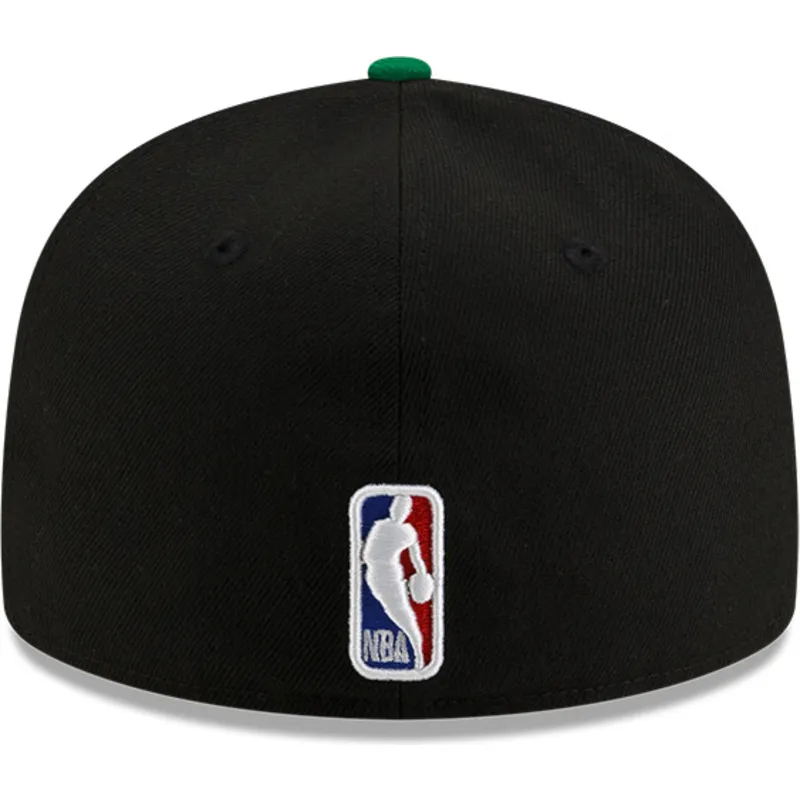 cappellino-piatto-nero-e-verde-regolabile-59fifty-statement-dei-boston-celtics-nba-di-new-era