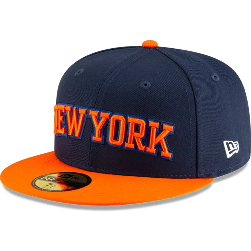 granatowo-pomaranczowa-plaska-czapka-dopasowana-59fifty-statement-new-york-knicks-nba-new-era