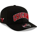 casquette-courbee-noire-snapback-9seventy-statement-stretch-snap-chicago-bulls-nba-new-era