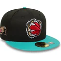 schwarze-und-grune-anliegende-flat-cap-59fifty-classic-der-memphis-grizzlies-nba-von-new-era