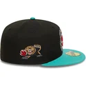 schwarze-und-grune-anliegende-flat-cap-59fifty-classic-der-memphis-grizzlies-nba-von-new-era