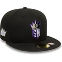 svart-justerbar-flat-keps-59fifty-classic-sacramento-kings-nba-fran-new-era