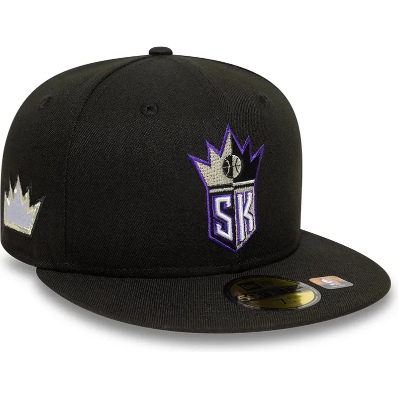 cappellino-nero-piatto-regolabile-59fifty-classic-dei-sacramento-kings-nba-di-new-era
