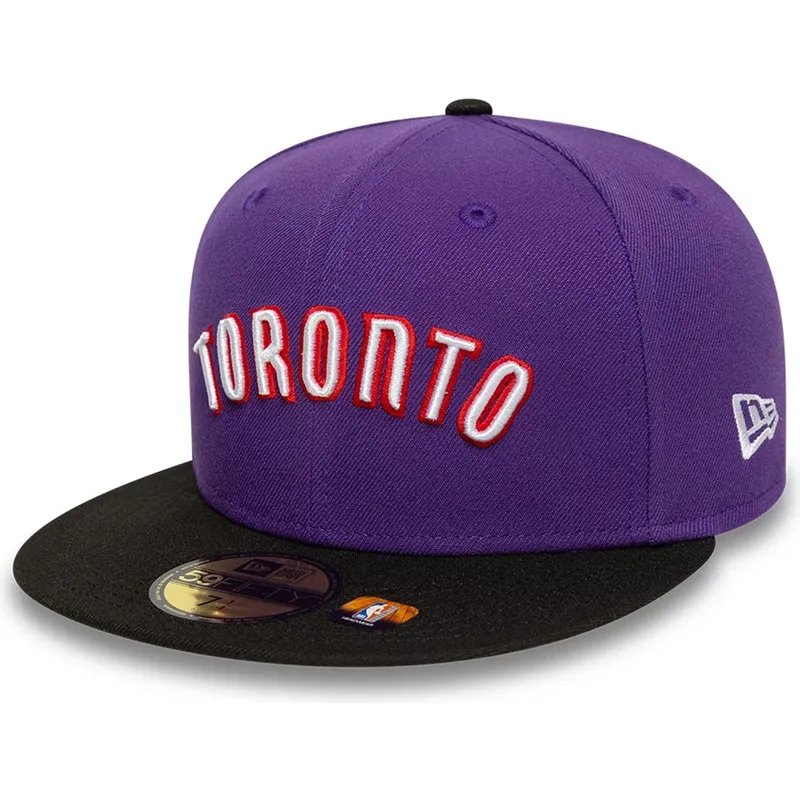 violette-und-schwarze-anliegende-59fifty-classic-flat-cap-der-toronto-raptors-nba-von-new-era