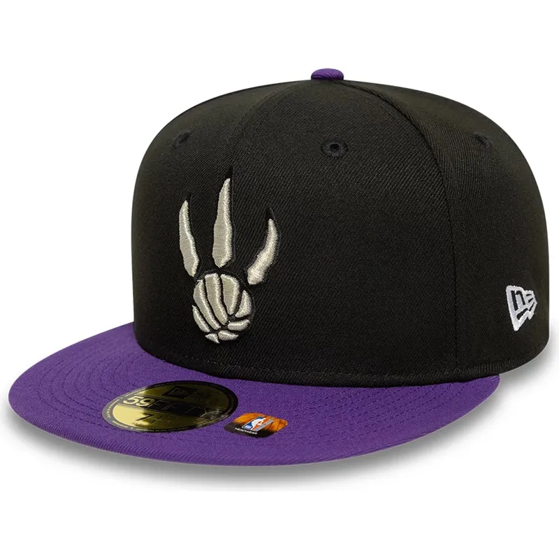 cappello-piatto-nero-e-viola-aderente-59fifty-classic-di-toronto-raptors-nba-di-new-era