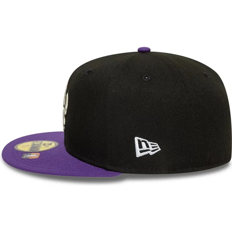 cappellino-piatto-nero-e-viola-regolato-59fifty-classic-dei-toronto-raptors-nba-di-new-era