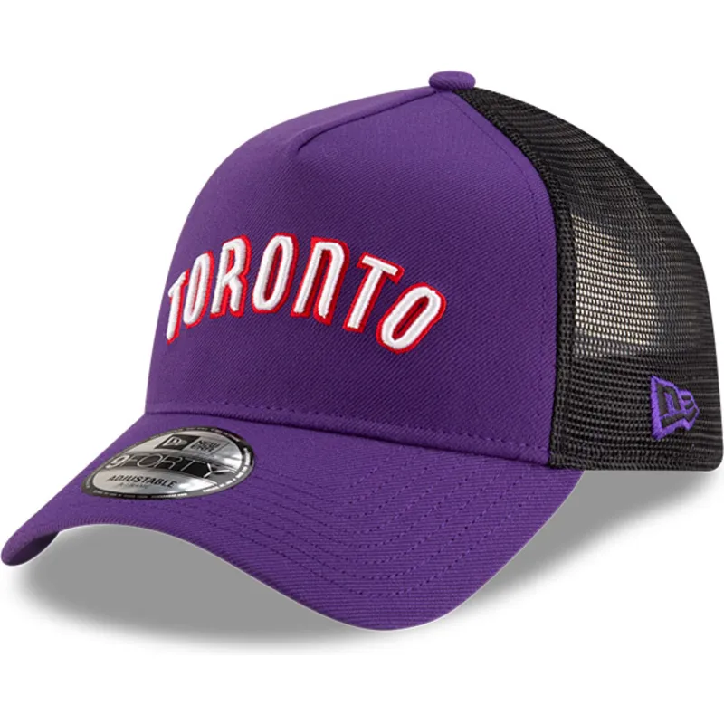 new-era-a-frame-classic-toronto-raptors-nba-lila-und-schwarze-trucker-kappe